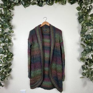 American Eagle Mid Length Knit Cardigan Multi Color Women’s Size XS